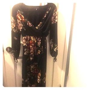 Black Floral Maxi Dress